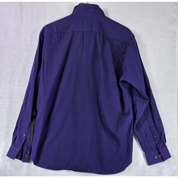 Michael Kors Men's Slim Fit Dress Shirt Purple with Dots 16.5 34/35 Large - Picture 4 of 8